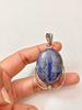 Natural Lapis Lazuli Pendant – 925 Sterling Silver, Handmade Gemstone Pendant, Gift For Her.