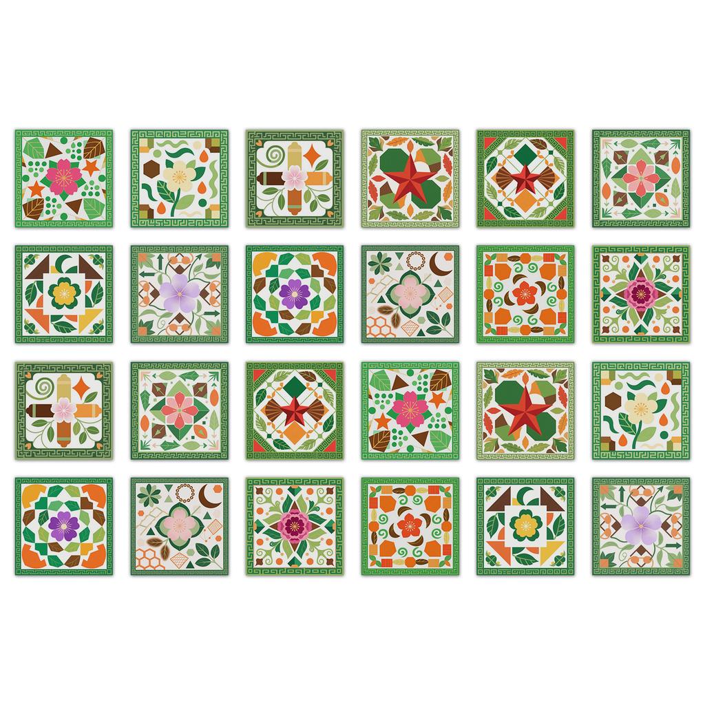 24 шт. Наклейка на стену в европейском стиле под плитку, самоклеящаяся, для кухни, ванной комнаты, декоративные наклейки на плитку, глянцевые хрустальные наклейки на стену