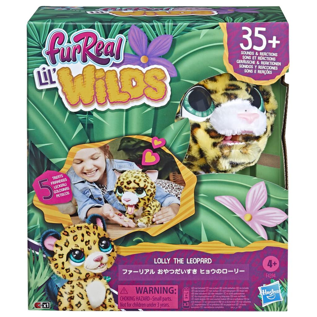Hasbro FurReal Любящий лакомства леопард Рори Аниматронная плюшевая электронная питомец с более чем 40 звуками и реакциями, для детей от 4 лет и старше (F4394) аутентичный