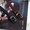 Color Solid Simple Oval Buckle Decoration Women Slim Waist Belt For Daily Use