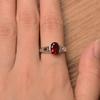 Womens Ring 925 Sterling Silver Band with Oval Cut Natural Red Garnet Gemstone For Engagement,Anniversary & Wedding Wear Ring