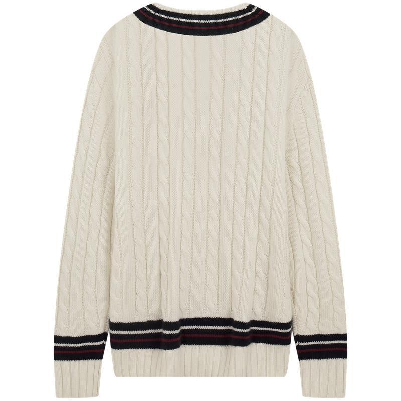 Tommy Hilfiger Sweaters Men's White YBI V-neck Moderate XM0XM05625