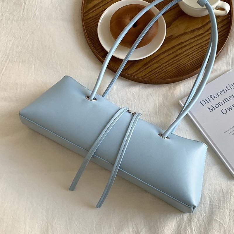 2025 Cross-border New French Pure Color Fashionable One-shoulder Bag Women's Niche Design High-end Armpit Stick