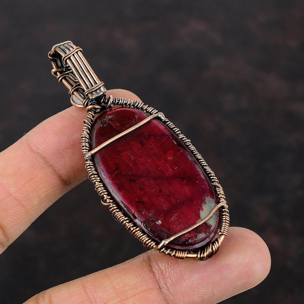 Подвеска из красного огненного лабрадорита «Дерево жизни», подвеска из медной проволоки с драгоценным камнем, подвеска из лунного камня, ювелирное изделие из медной проволоки ручной работы, свадебный подарок