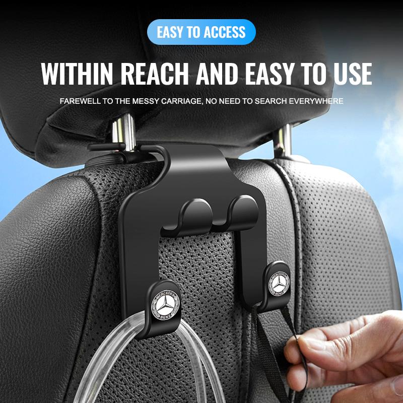 Многофункциональный крючок на подголовник сиденья автомобиля, органайзер для хранения, держатель для мобильного телефона для Mercedes Benz AMG W124 W202 W203 W204 W210 W211