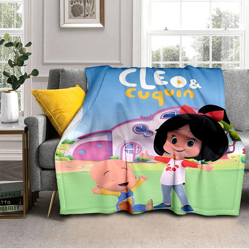 Cleo And Cuquin Blanket Suitable for Sofas, Beds, Offices, And Camping - Perfect Gift for Halloween Christmas