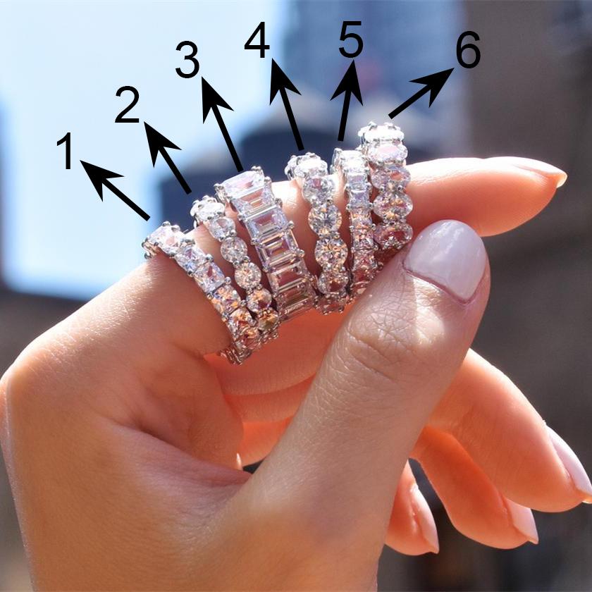 Huitan Gorgeous AAA Cubic Zirconia Promise Rings for Women 6 Styles Available Noble Wedding Jewelry Ring Nice Gift Ring