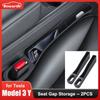 2 шт., ящик для хранения с зазором под сиденьем для модели Tesla 3 Y, полоска, щелевой органайзер, карман-наполнитель, универсальный кошелек, ключи, держатель для карты, телефона