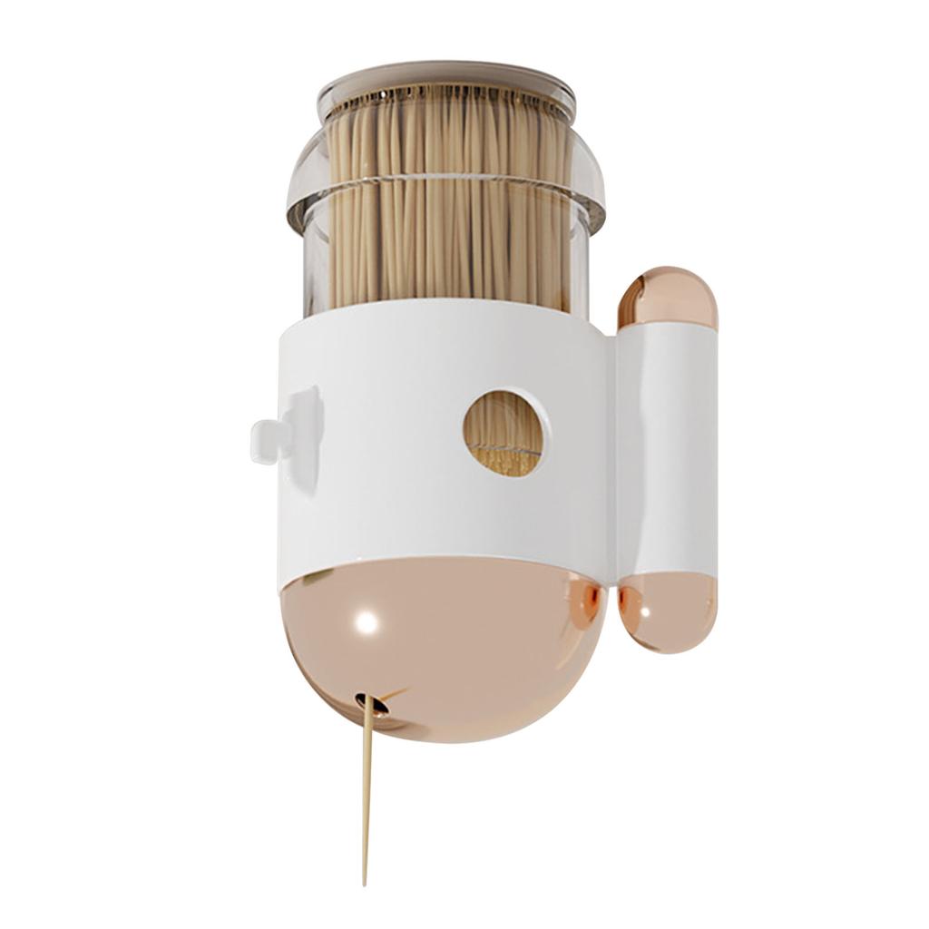 Toothpick Holder Dispense Automatic Press Type Palstic Decorative Toothpick Container