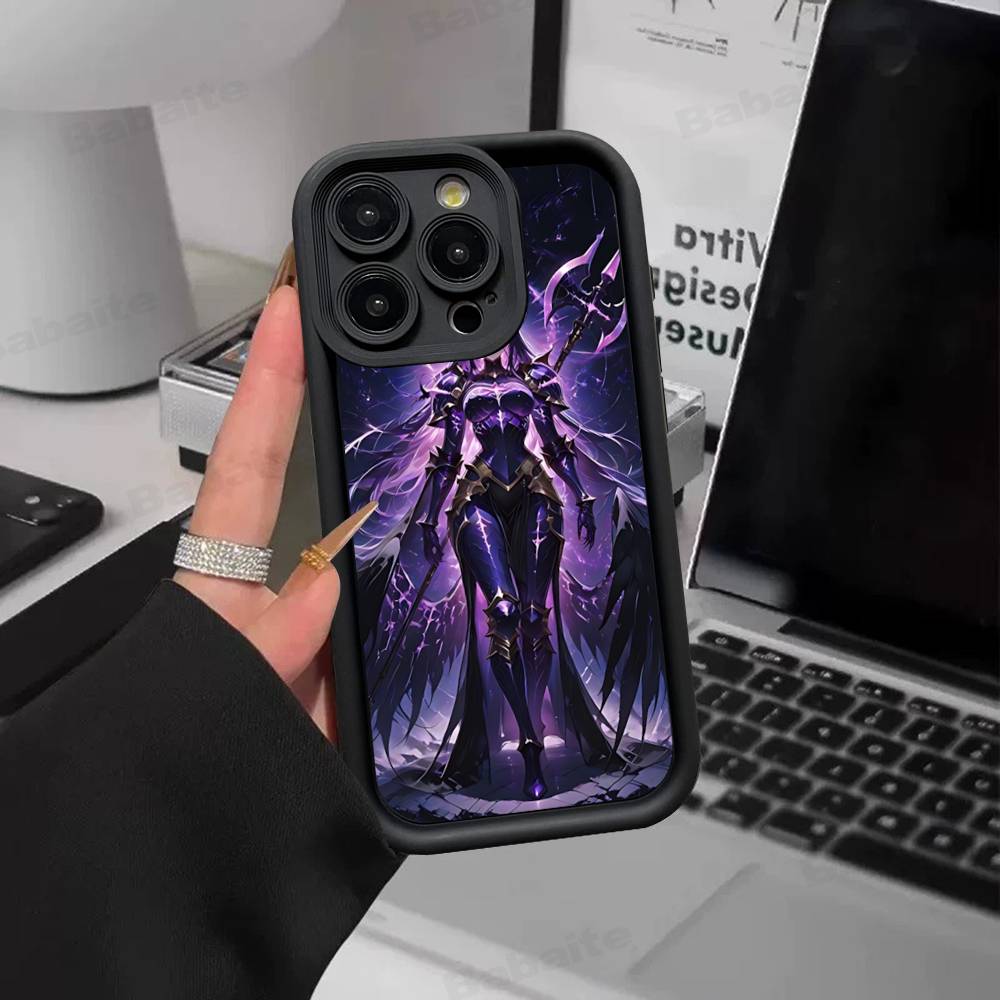 Мультяшный Аниме Чехол для Телефона A-AlbedoS Для IPhone 17 16 15 14 13 12 11 Pro Max Plus Силиконовый Ударопрочный Чехол
