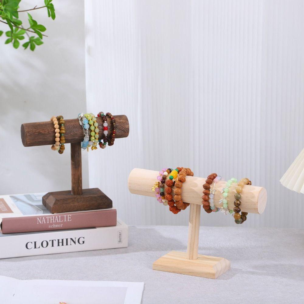Natural Wood Bracelet Storage Rack Multi-purpose Tier Jewelry Stand Jewelry Display Stand  Girls