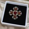Classic Fashion Vintage Cross Brooch Vintage Baroque Clothing Suit Brooch Dress Up