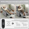 Recliner Chair, TV Armchair with Reclining Function, Lumbar Heating, 2 Remote Controls, USB Port, Quiet Motor, Grey