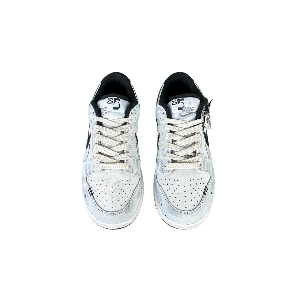 Nike Кеды Dunk Скользкие Устойчивые к истиранию Низкие Скейтбордические Обувь Унисекс Черный Белый HV1800-101(Команда257-)