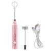 2 In 1 Portable Electric Whisk Stainless Milk Fronther Electric Mixer 3 Speed USB Rechargeable