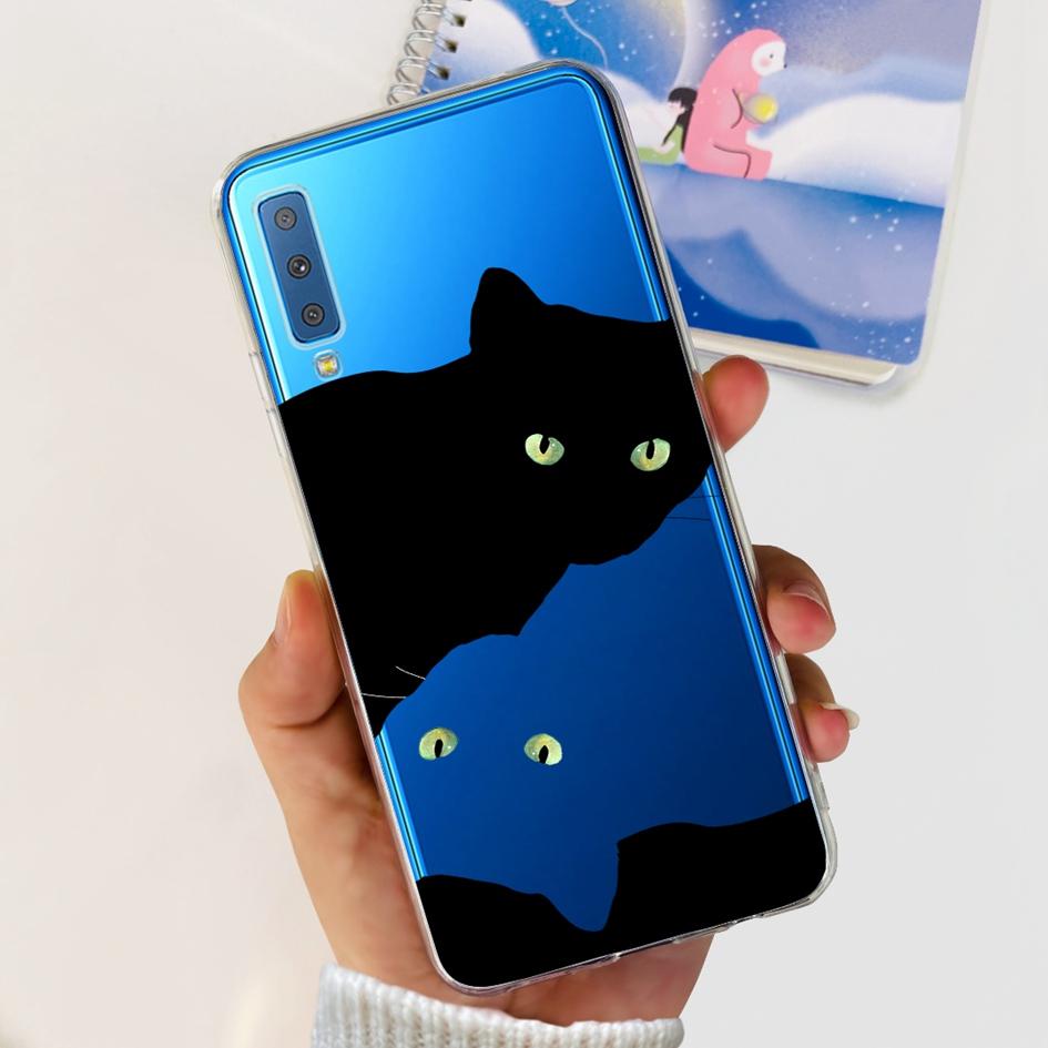 Силиконовый Чехол Для Samsung Galaxy A7 2018 Чехол A750 A750F Чехол Прозрачный ТПУ Модный Чехол Для Телефона Для Samsung A 7 2018 SM-A750F Fundas