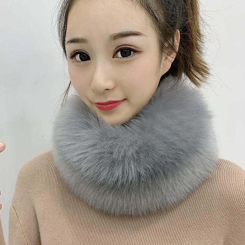 Imitation Fox Fur Collar Thick Scarf Warm Neck Protection Scarf Korean Winter Girl