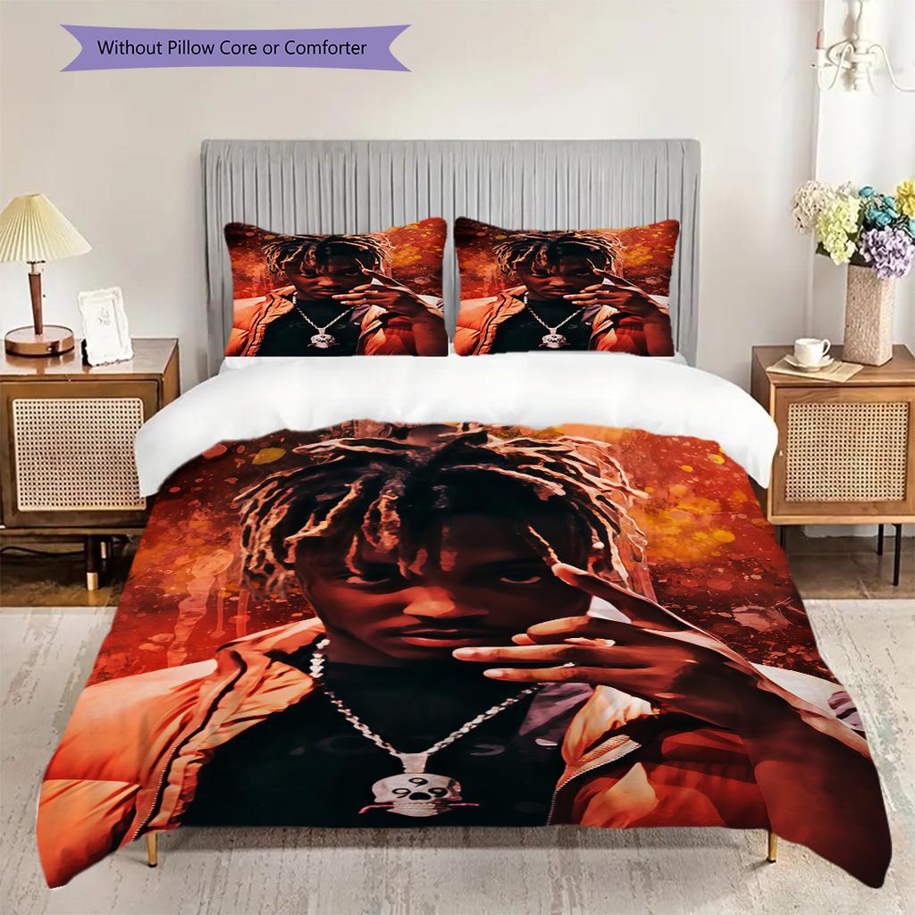 Juice Wrld Legacy Music Impact Threepiece Set 1 Duvet Cover 2 Pillowcase Without Core Soft And Comfortable Christmas Birthday Gift