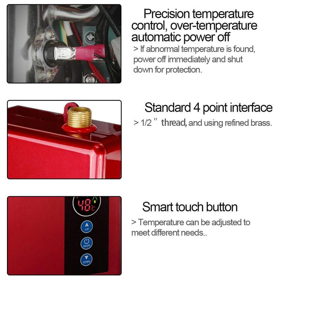 Система мгновенного нагрева воды 4000 Вт Мини-мгновенный электрический проточный водонагреватель для кухни, ванной комнаты 110-240 В