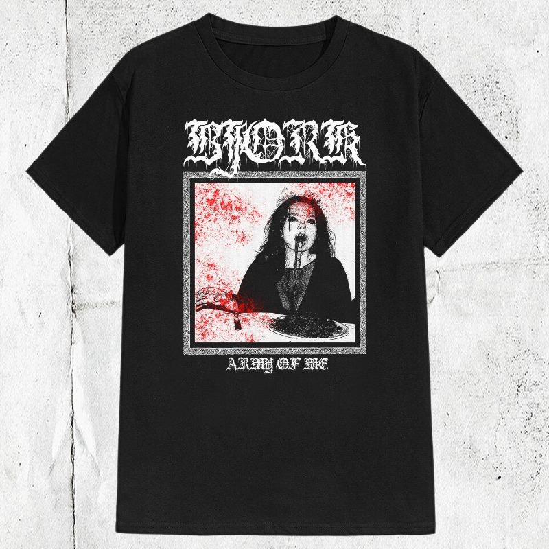 Retro Bjork Pop Singer Metal T-shirt Men's and Women's Cotton