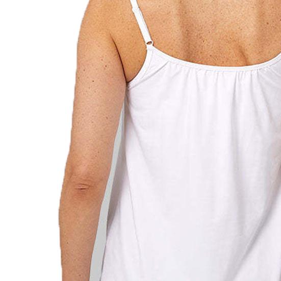 Camisole Top for Women Loose Cami Top with Built-in Padded Bra Summer Flowy Pleated Spaghetti Strap Tank Top for Daily Wear Exercise