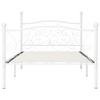Bed Frame with Slatted Base White Metal 90 x 200 cm