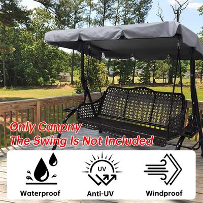 Универсальный сменный навес для 2/3-местных садовых качелей, водонепроницаемый и устойчивый к УФ-излучению чехол-тент для патио, веранды, заднего двора