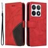 For Xiaomi 14T Pro Leather Case Wallet Stand Color Splicing Phone Cover