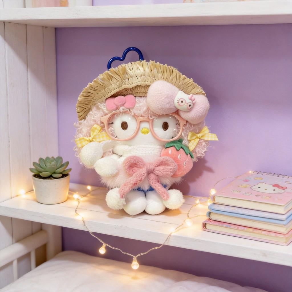 Hello Kitty Cartoon Plush Doll With Fiber Cotton Filling For Gift And Decoration