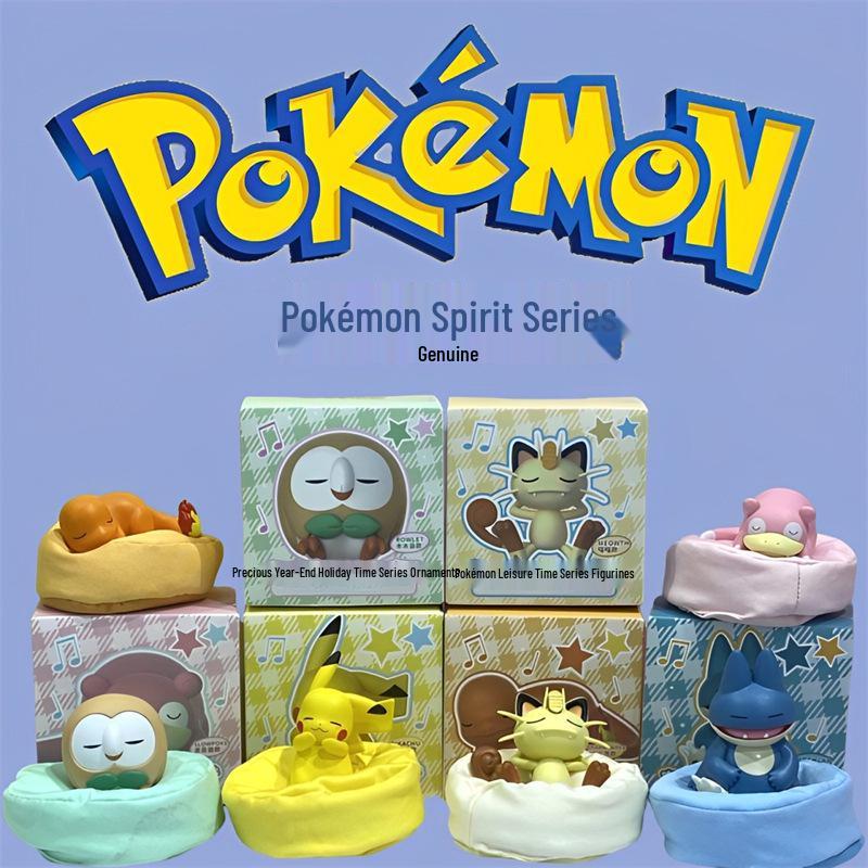 Новые оригинальные фигурки Pokémon серии для отдыха в позе для сна в закрытой коробке