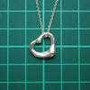 [Used] TIFFANY 925 Diamond Open Heart Pendant/Necklace [g339-67]