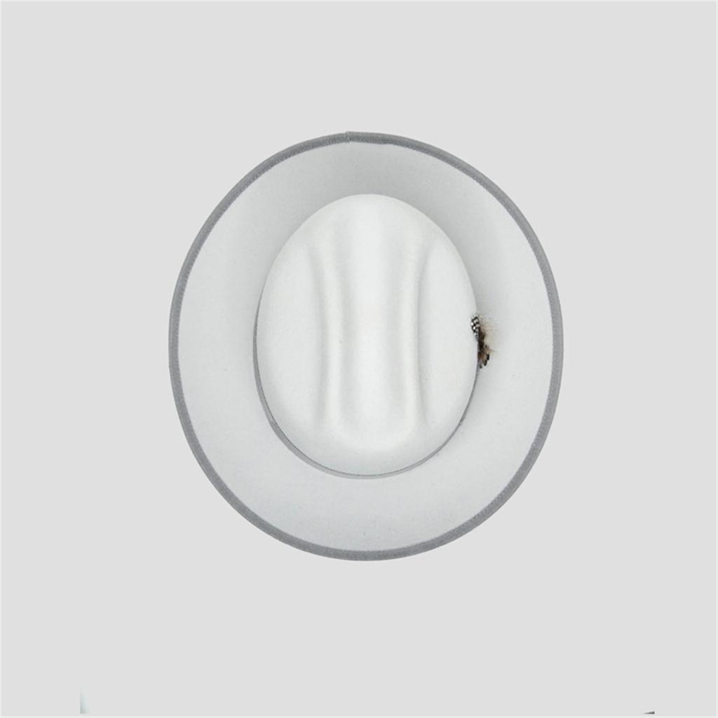 Roll Brim Wool Hat for Adult Stage Performances Hat Theme Party Costume Hat Masquerade Dress Up Hat Music Festival Hat