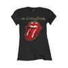 The Rolling Stones Женская хлопковая футболка с принтом "Заштукатуренный язык"