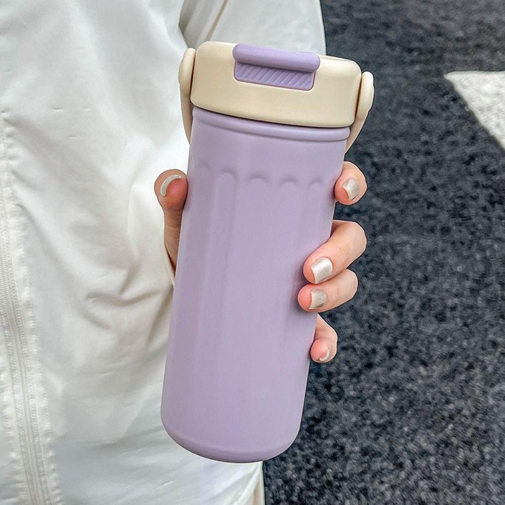 Термос из нержавеющей стали с изоляцией или охлаждением 500 мл, чашка для путешествий с трубочкой, для офиса