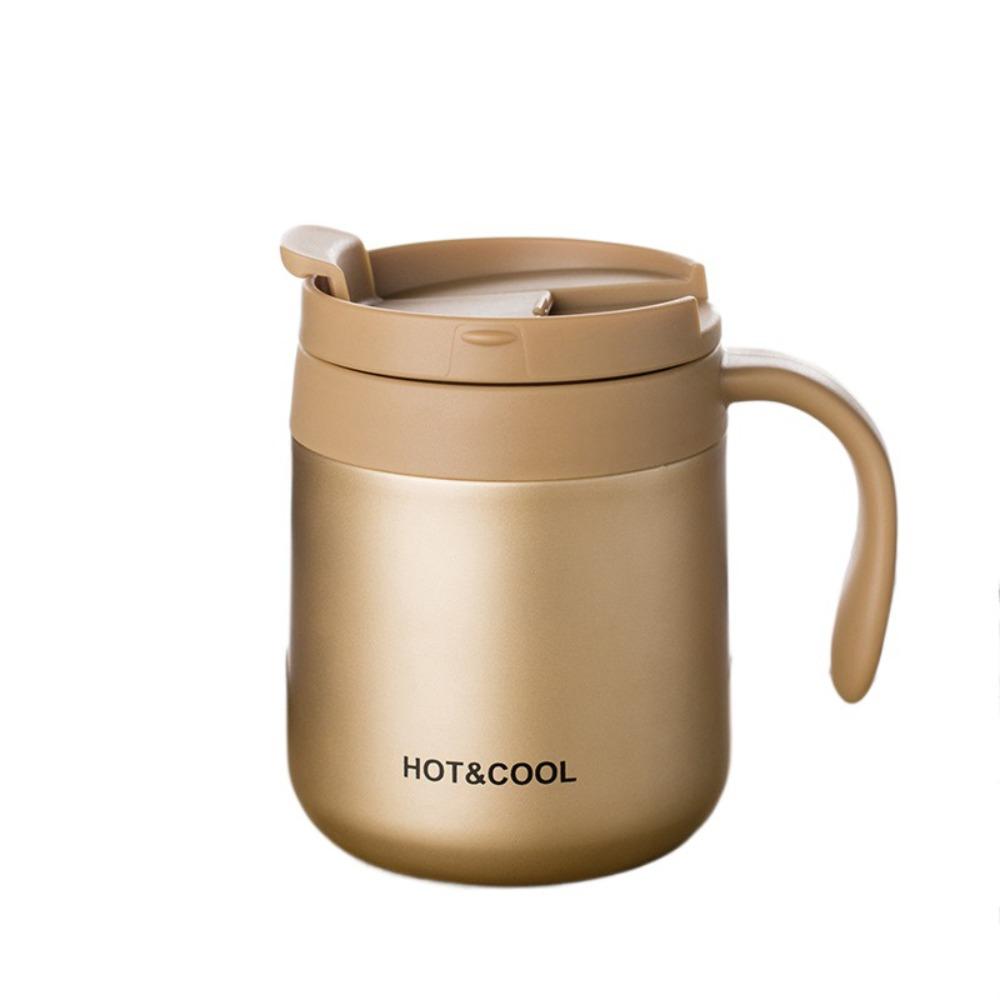 Stainless Steel Coffee Cup Solid-color Water Bottle Drinkware Insulated Cup  Hot Cold Drinks