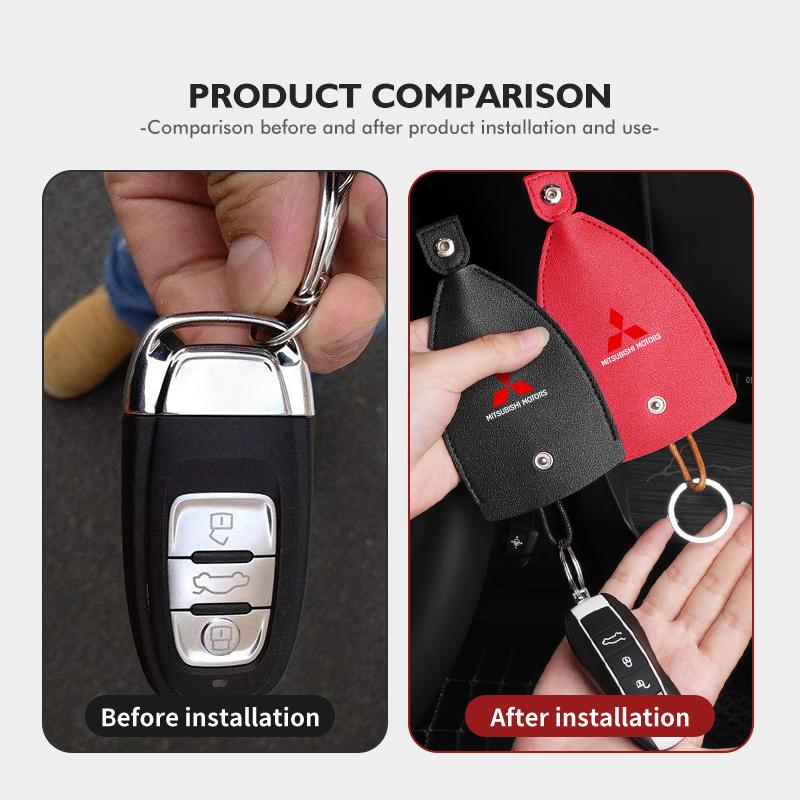 Car Key Bag Storage Tidying Creative Fashion Keychain Storage Accessories For Mitsubishi Outlander Lancer L200 ASX Pajero NQ4