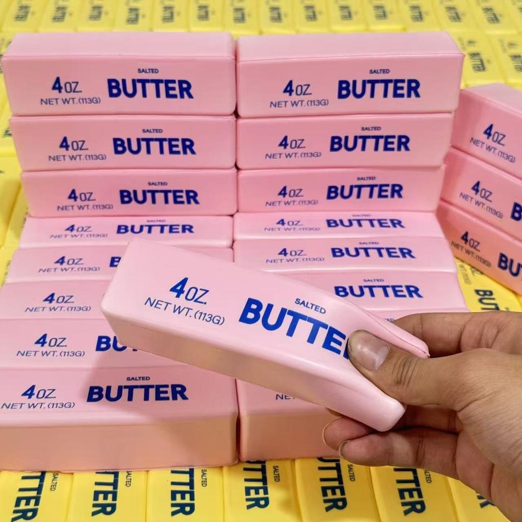 Strawberry Butter Stick Squishy Toy Butter Bar Brick Squishy Fidget Anti Stress Release Hand Relax Squeeze Toy Gift