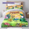Name Custom Adventure-Time Pattern Bedding Set Quilt Cover Pillowcase Home Decor Gift (1 * duvet cover + 2 * pillowcase, without core)