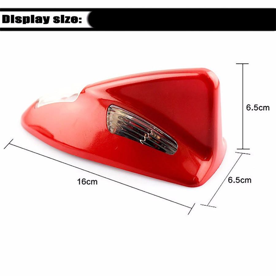 Solar Power Shark Fin Anti-rear-end Warning Lamp LED Decoration Strobe Lamp Gray