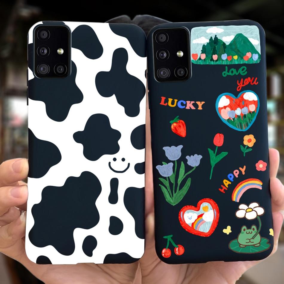 Милый Мультяшный Чехол Для Телефона Samsung Galaxy M51 M31 Конфетный Цвет Мягкий Силиконовый Задний Чехол Для Samsung M51 SM-M515F M31 Prime M315F
