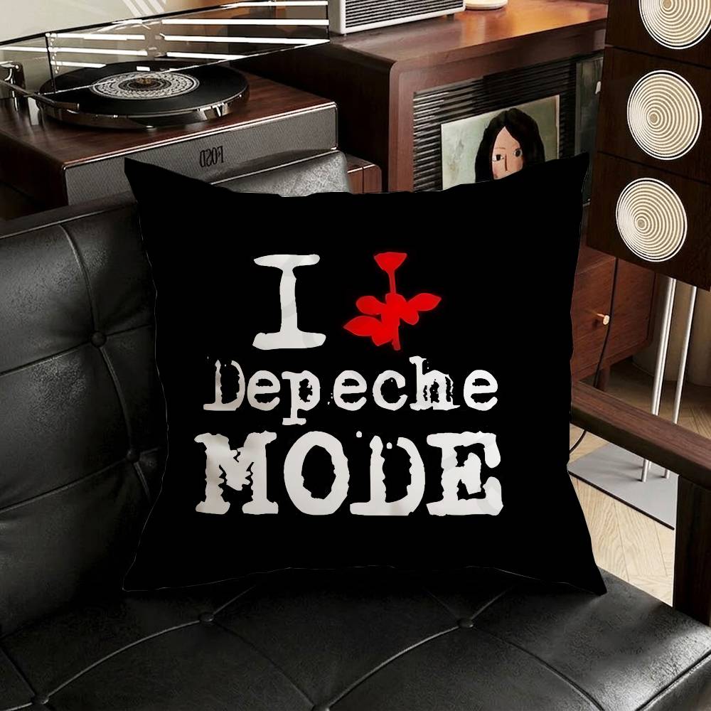 DDepecheMode Pillow Case Antidustmite Pillowcase Invisible zipper silky short plush Sofa cushion cover