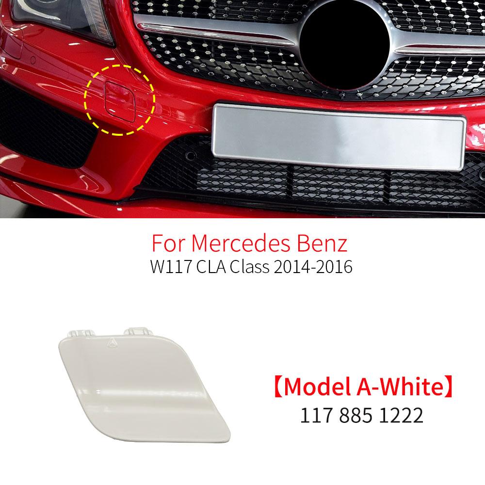 For Mercedes W117 Car Front Bumper Tow Hook Cover Cap White For Benz CLA Class 2014- C180 CLA180 CLA200 CLA220 CLA250 CLA300