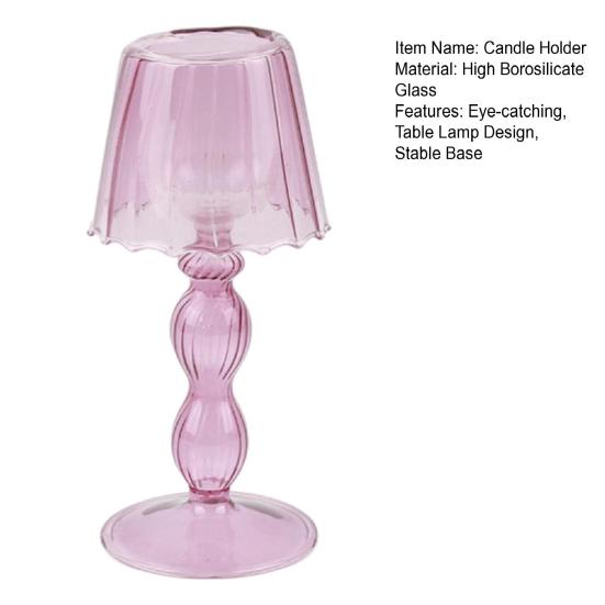 Модный подсвечник, изысканное мастерство, высокое украшение из боросиликатного стекла