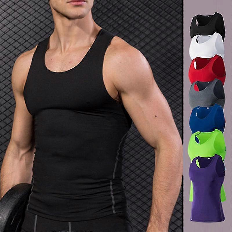 EVAGO Men Compression Base Layer Sleeveless Vest Tank Top Quick-drying Sports Gym Under Shirt New