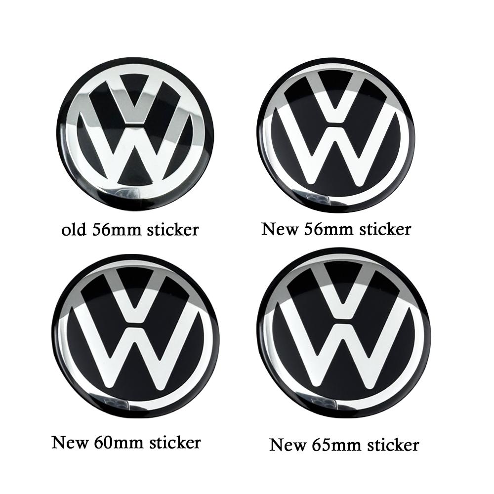 4Pcs 56/60/65mm Car Wheel Center Cover Stickers Hub Cap Badge For Volkswagen VW R Polo Passat Rline Golf Tiguan Jetta GTI TouranNB8