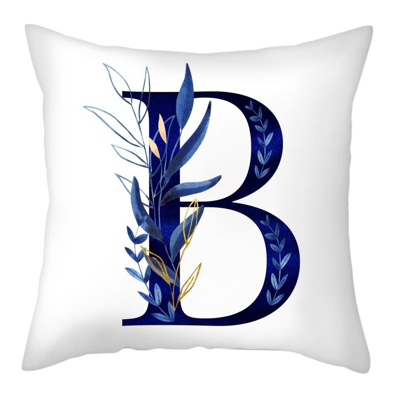 45x45 см креативный цветочный объемный дизайн 26 букв синий наволочка Свадебная вечеринка домашний декор диван офисное сиденье наволочка