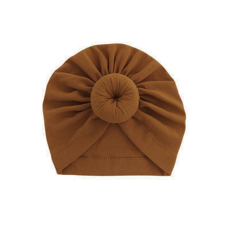 Infant Turban Baby Hat Solid Cotton Headwraps for Newborn Baby Girl Boy Cap Kids Donut Knot Beanies Bonnet Hair Accessories