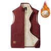 Autumn Winter Fleece Men Sleeveless Vest Jackets Plush Male Cotton-Padded Vests Coats Male Warm Waistcoats Clothing