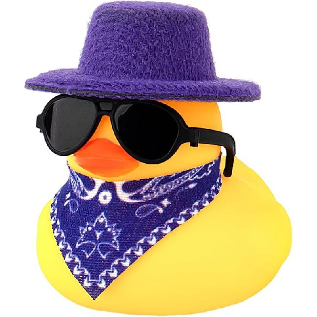 wonuu Rubber Duck Car Ornaments Yellow Duck Car Dashboard Decorations with Propeller Helmet for Christmas Decor and Home Decorations for Adults