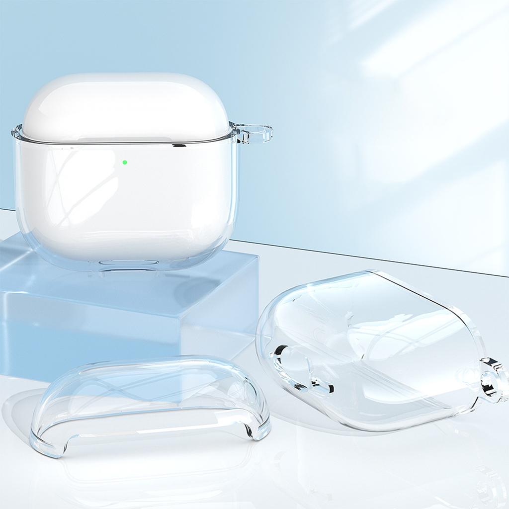 Прозрачный защитный чехол из ТПУ для наушников AirPods 4, амортизирующий тонкий чехол, защитный прозрачный чехол из ТПУ, плотно прилегающий